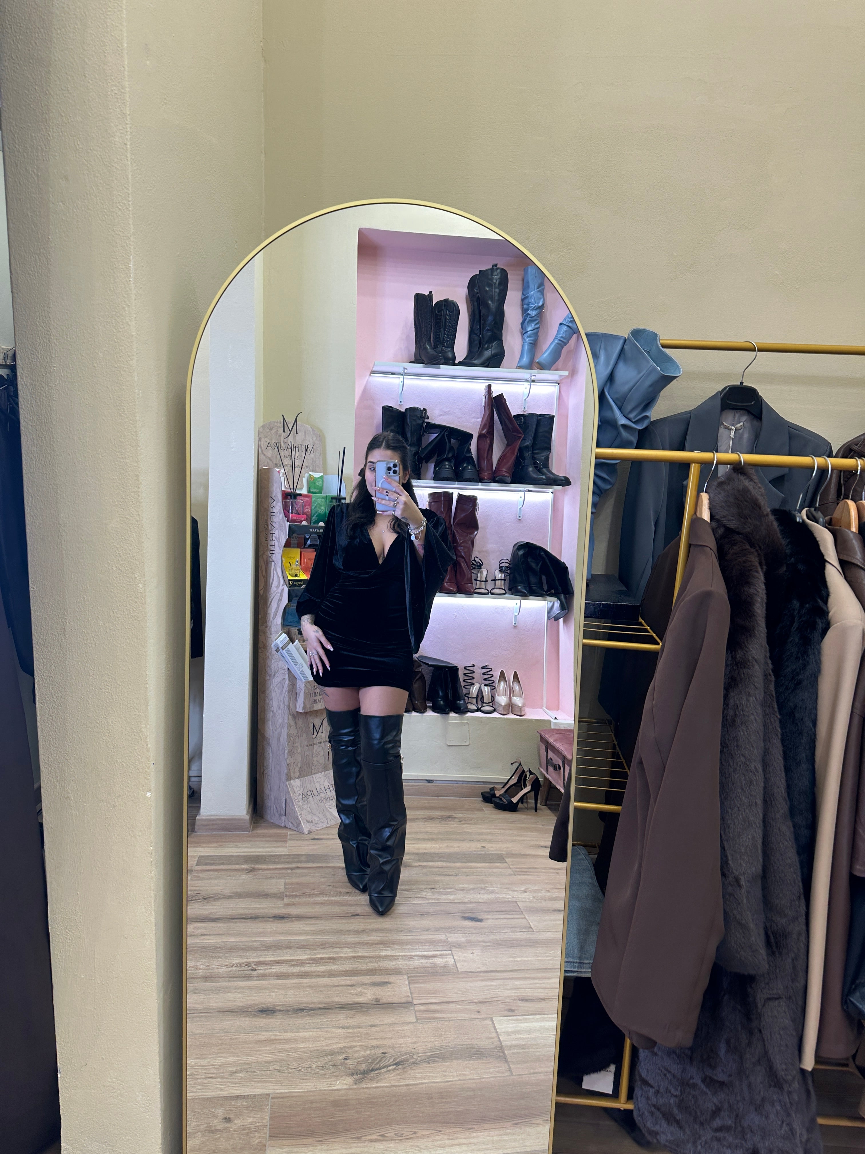 Vestitino corto camoscio