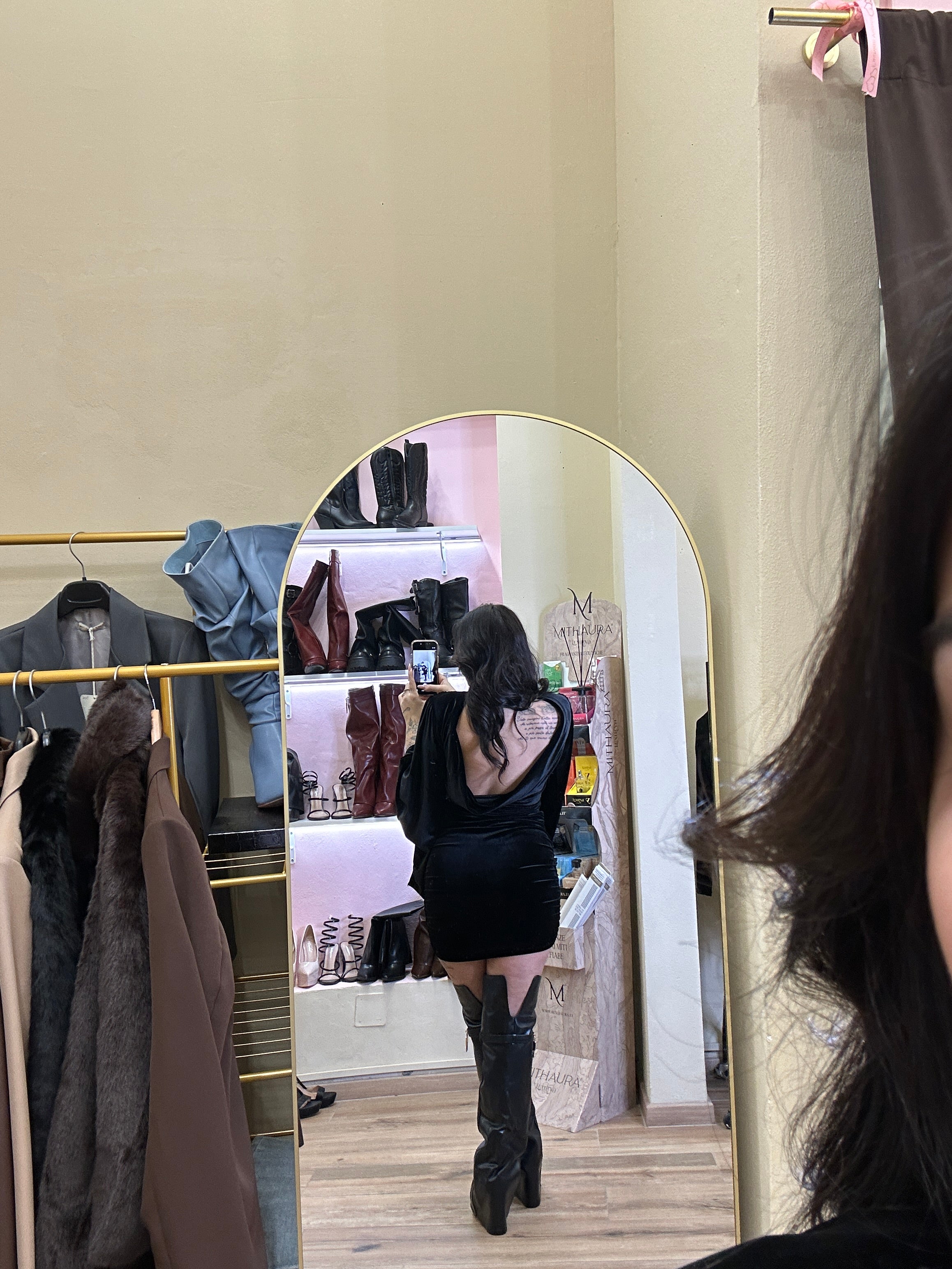 Vestitino corto camoscio