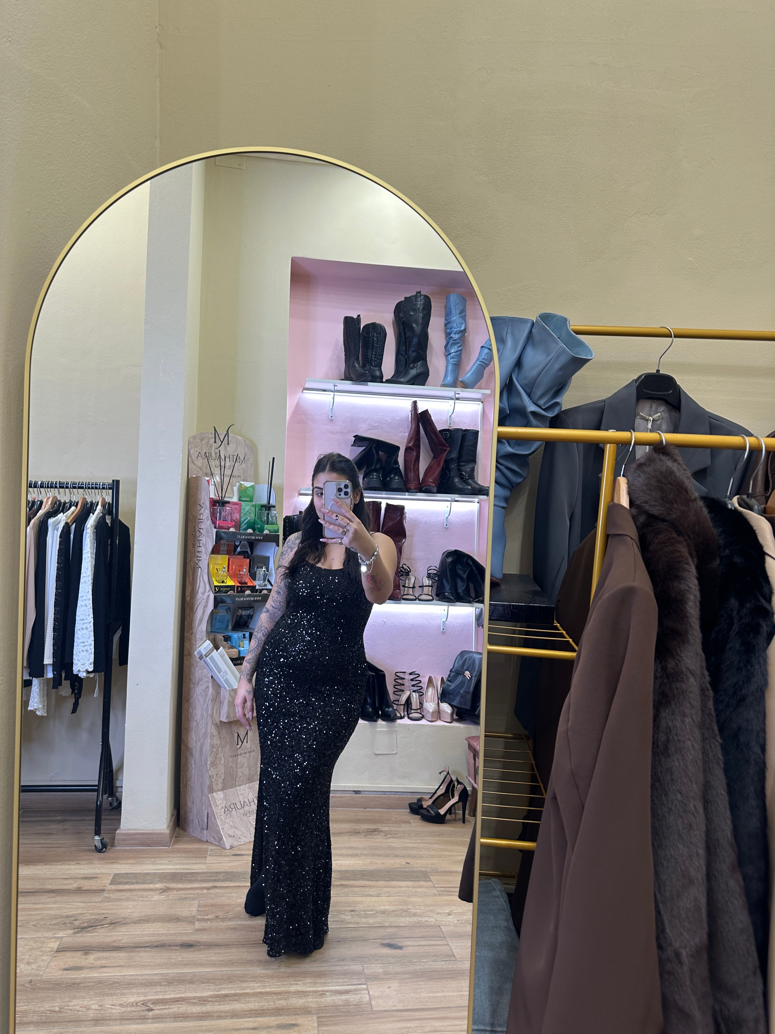 Vestito lungo paillettes