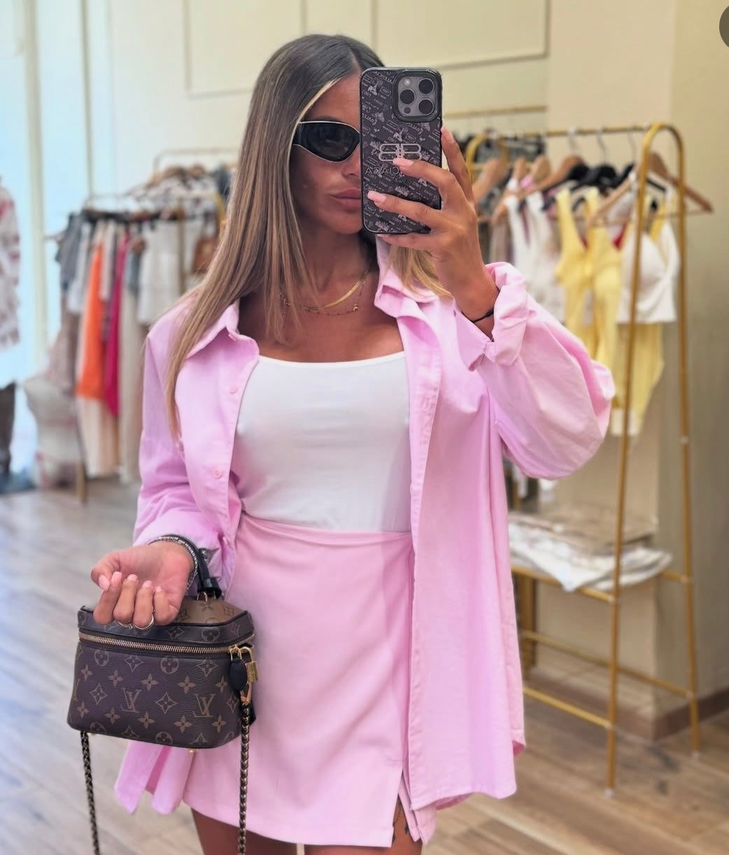 Maxi camicia con canotta